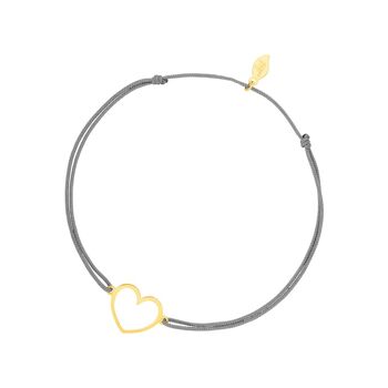 Bracelet porte-bonheur GENTLE HEART, or jaune 14 carats, gris 1