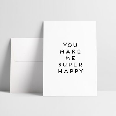 Folded card: super happy