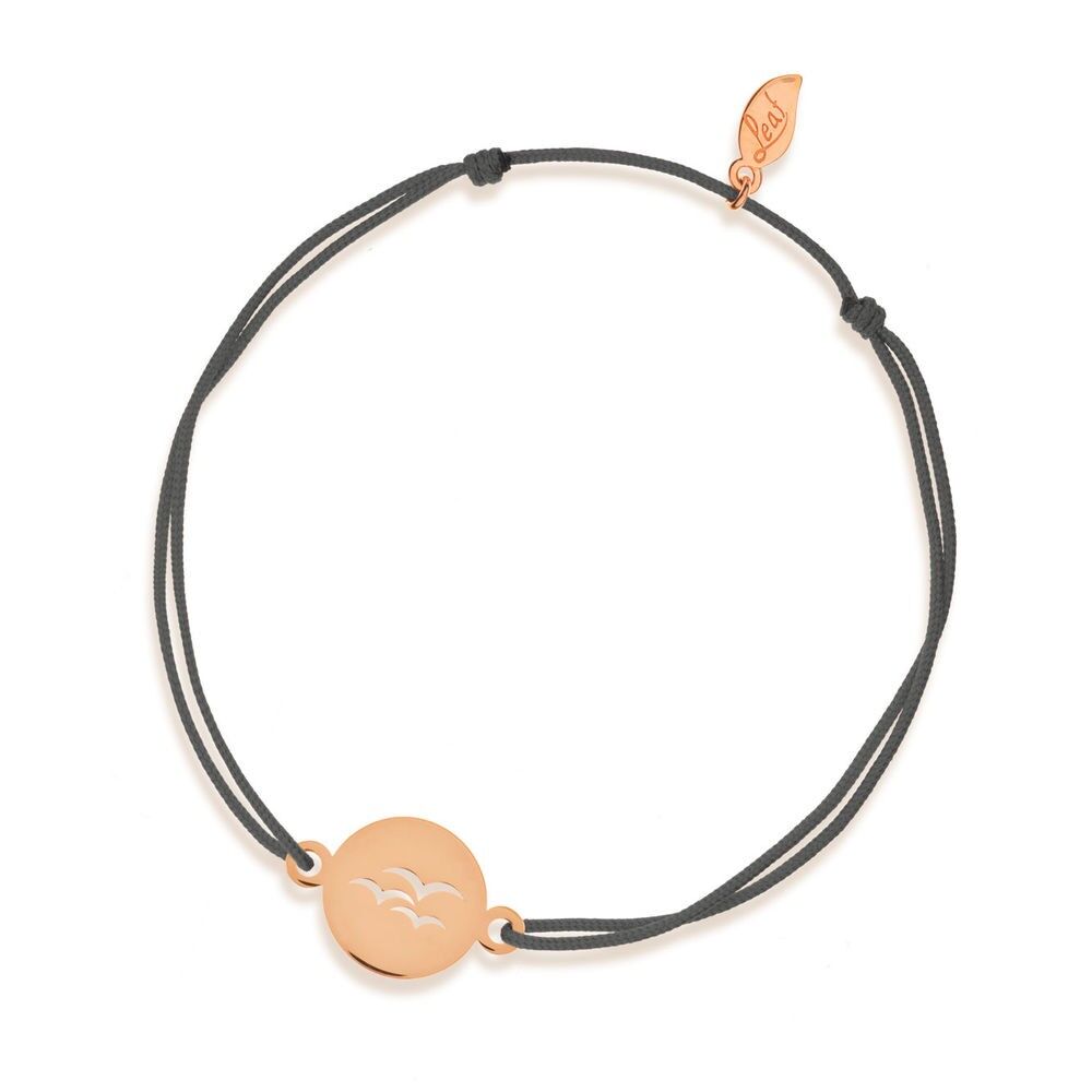 Bracciale Lucky Birds, oro rosa 14 K, antracite