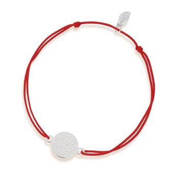 Bracelet porte-bonheur Disc CLOVER, or blanc 14K, gris 1