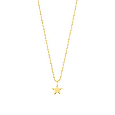 Collar estrella, oro amarillo de 14 quilates