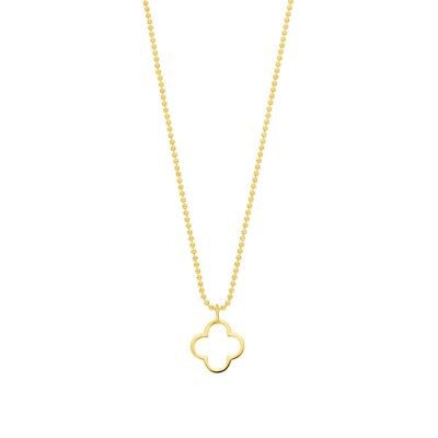 GENTLE CLOVER necklace, 14K yellow gold