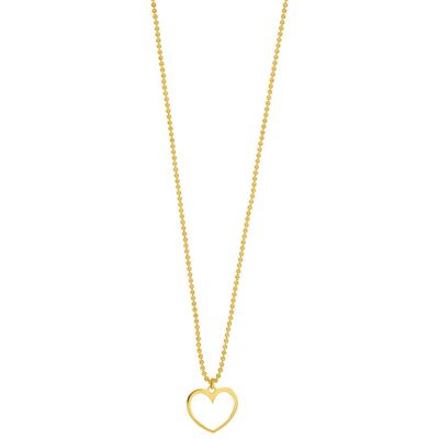 GENTLE HEART necklace, 14K yellow gold