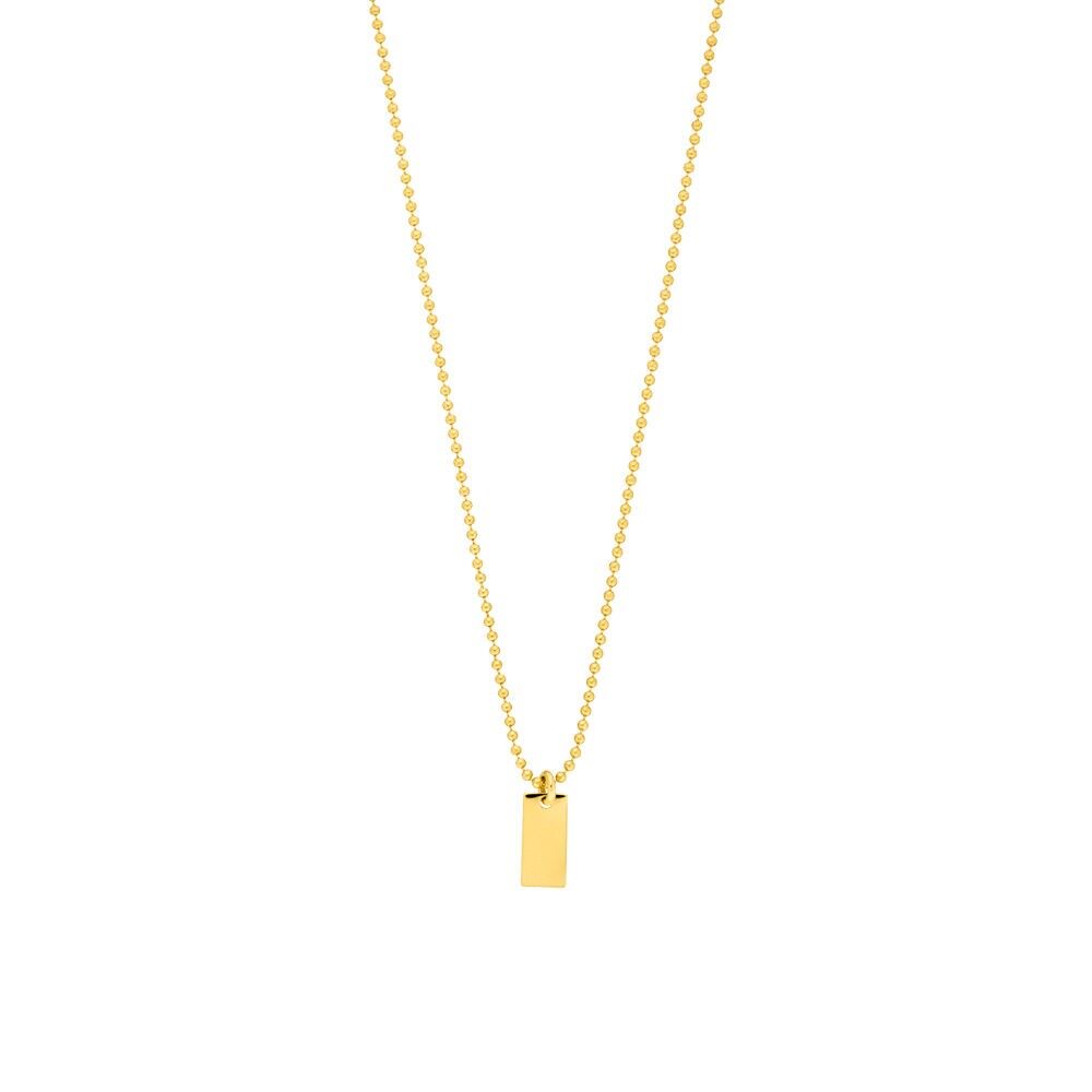 Collana Tiny Dog Tag, oro giallo 14K
