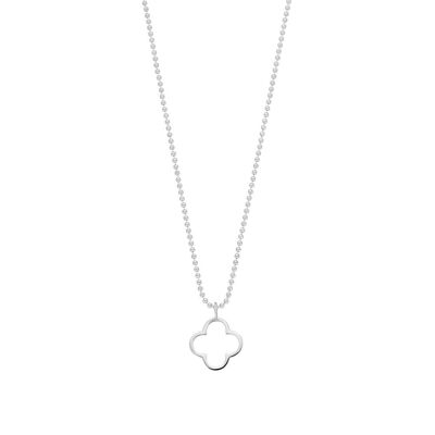 GENTLE CLOVER necklace, 14K white gold