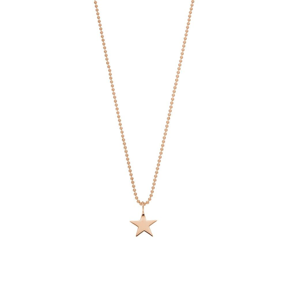 Collana stella, oro rosa 14 K