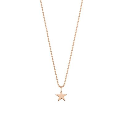 Collier étoile, or rose 14 carats