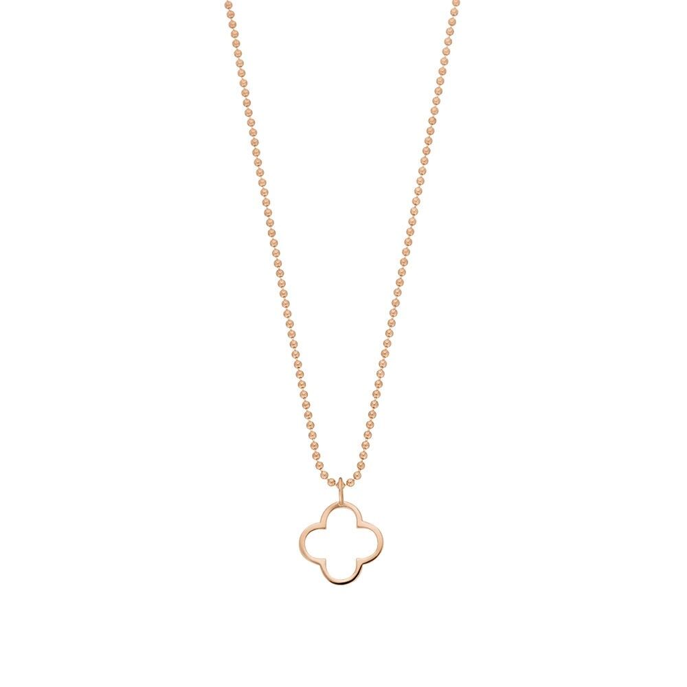 GENTLE CLOVER necklace, 14K rose gold