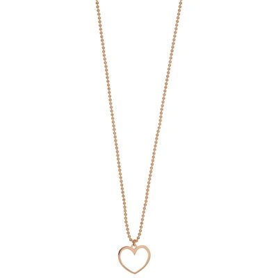 GENTLE HEART necklace, 14K rose gold
