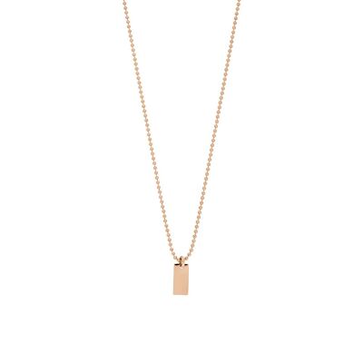 Collier Tiny Dog Tag, or rose 14K