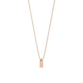 Collier Tiny Dog Tag, or rose 14K 1