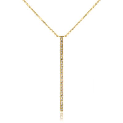 Collier barre diamant, or jaune 18 carats