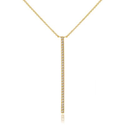 Bar diamond necklace, 18K yellow gold