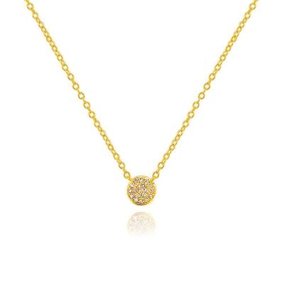 Necklace pavé with diamonds, 18K yellow gold