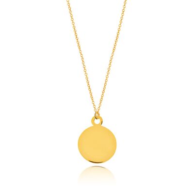 Necklace plate, 14 k yellow gold