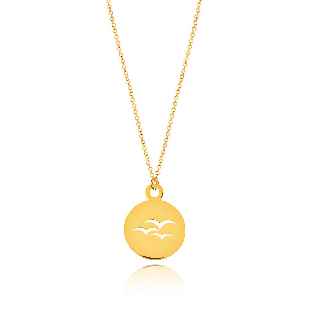 Halskette Birds, 14 K Gelbgold