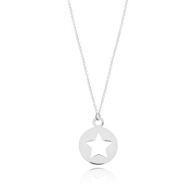 Star necklace, 14K white gold