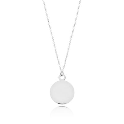Necklace plate, 14 K white gold