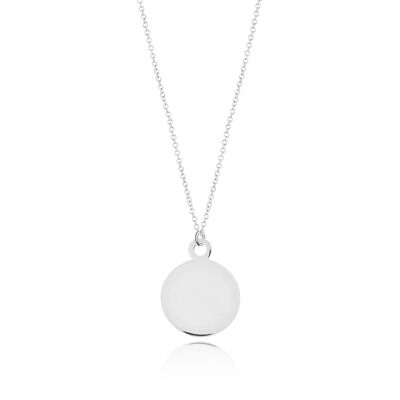 Piastra per collana, oro bianco 14 K