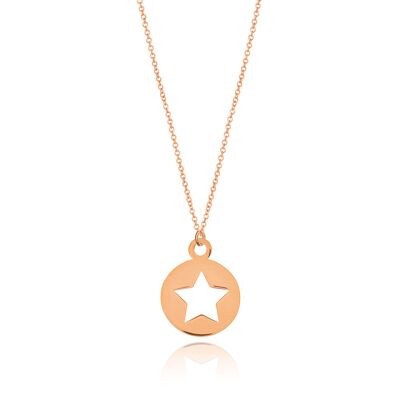 Star necklace, 14K rose gold