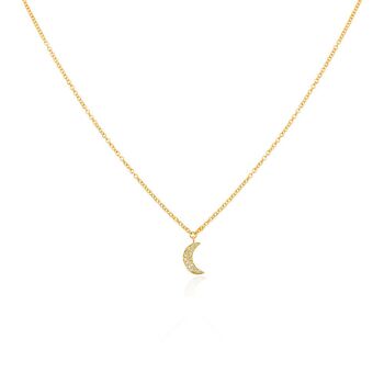 Collier demi-lune, or jaune 18 carats 1