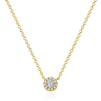Collier Pavé II avec diamants, or jaune 18 carats