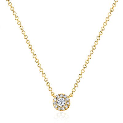 Necklace Pavé II with diamonds, 18K yellow gold