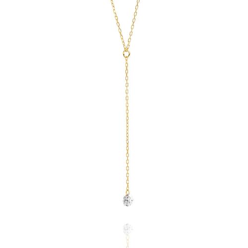 Halskette Y-Pure Diamant, 18K Gelbgold