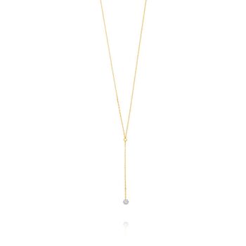 Collier Y-Pure Diamond, or jaune 18 carats 3