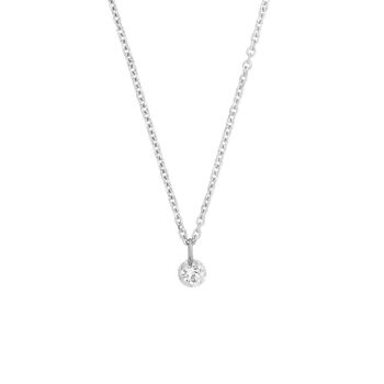Collier diamant pur, or blanc 18 carats 3