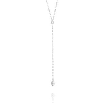 Collier Y-Pure Diamond, or blanc 18 carats 1