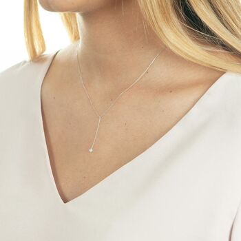 Collier Y-Pure Diamond, or blanc 18 carats 4