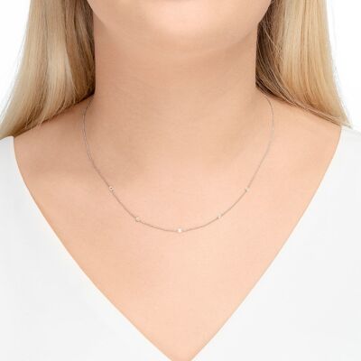 Collar Pure Quintruple Diamond, oro blanco de 18 quilates