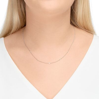 Necklace Pure Quintruple Diamond, 18K white gold