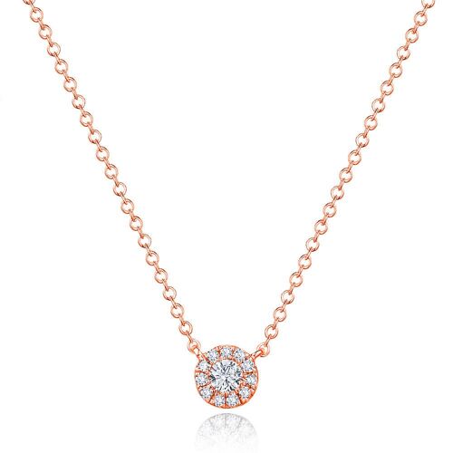 Halskette Pavé II mit Diamanten, 18 K Rosegold