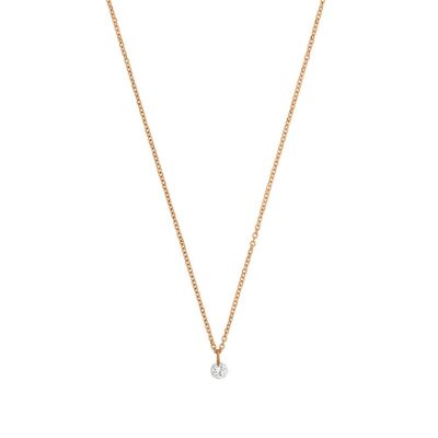 Collana di diamanti puri, oro rosa 18 carati