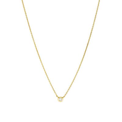 Necklace "my first diamond", 14K yellow gold
