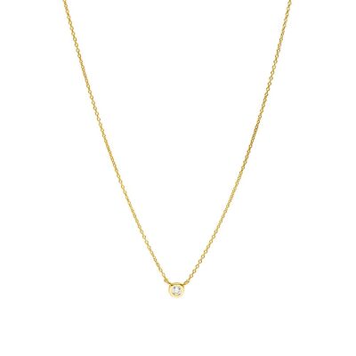 Collier "mon premier diamant", or jaune 14K