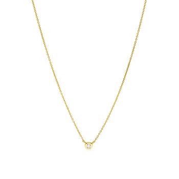 Collier "mon premier diamant", or jaune 14K 1