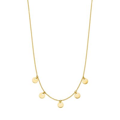Platelet necklace, 14K yellow gold