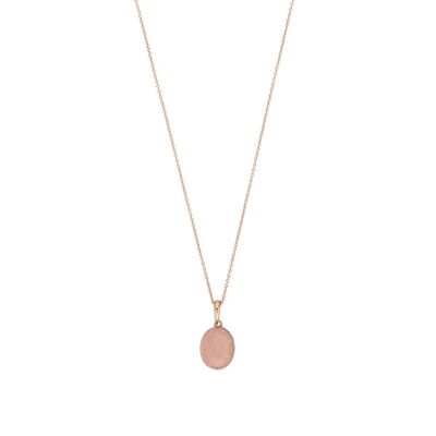 Collana Cabochon II, oro rosa 14 carati, quarzo rosa