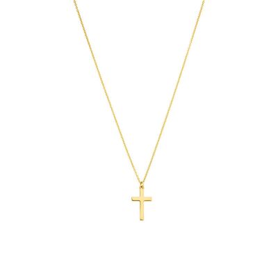 Necklace cross, 14K yellow gold