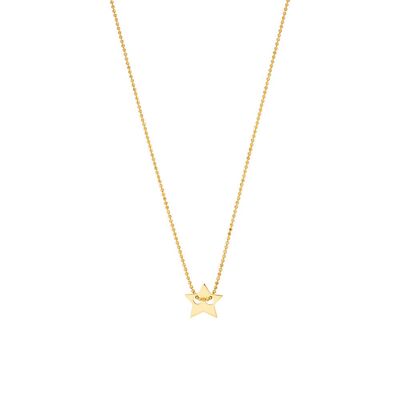 Necklace Star, 14K yellow gold