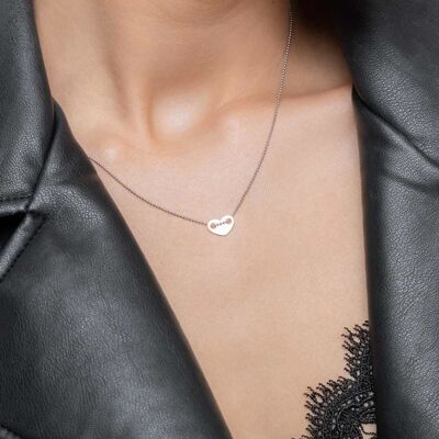 Necklace Heart, 14K white gold