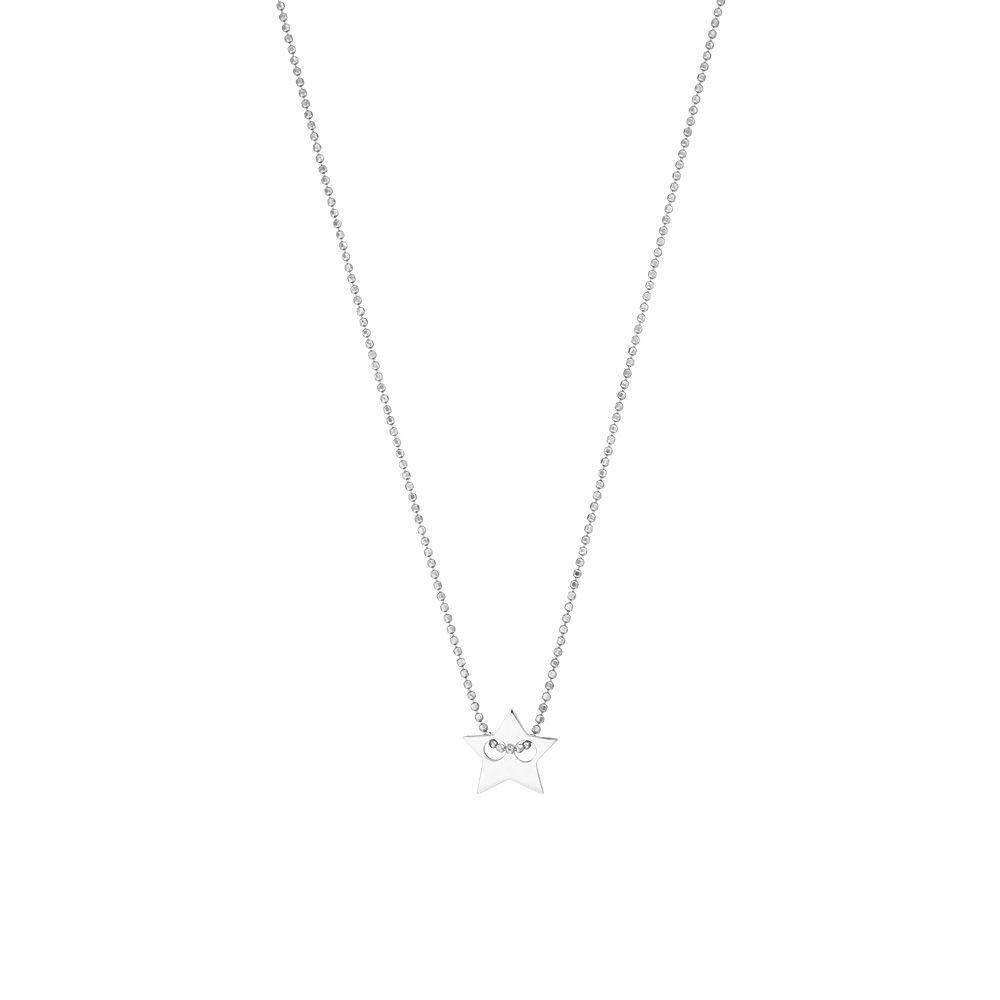 Collana Stella - Oro bianco 14 carati