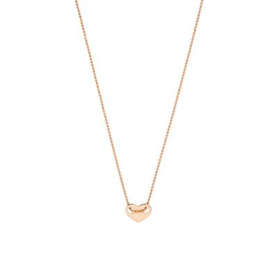 Heart necklace, 14 K rose gold