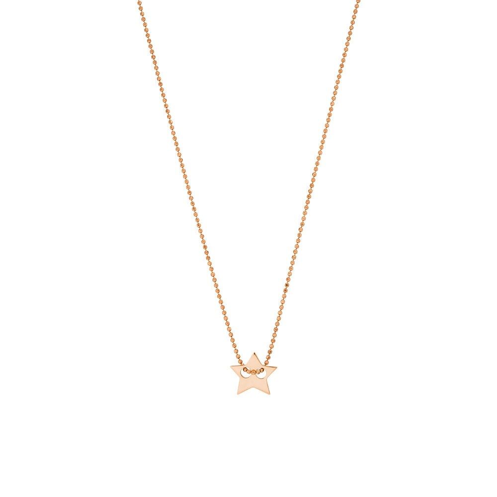 Necklace Star - 14K rose gold