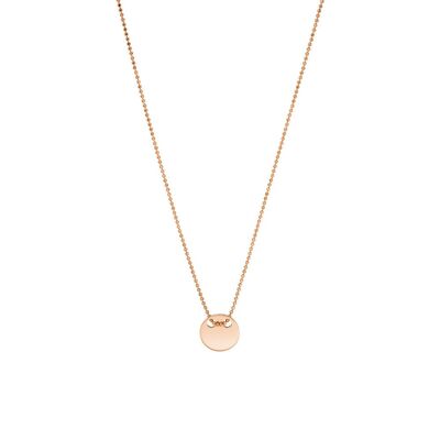 Collier Plaque, or rose 14K