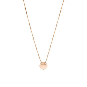 Collier Plaque, or rose 14K 1