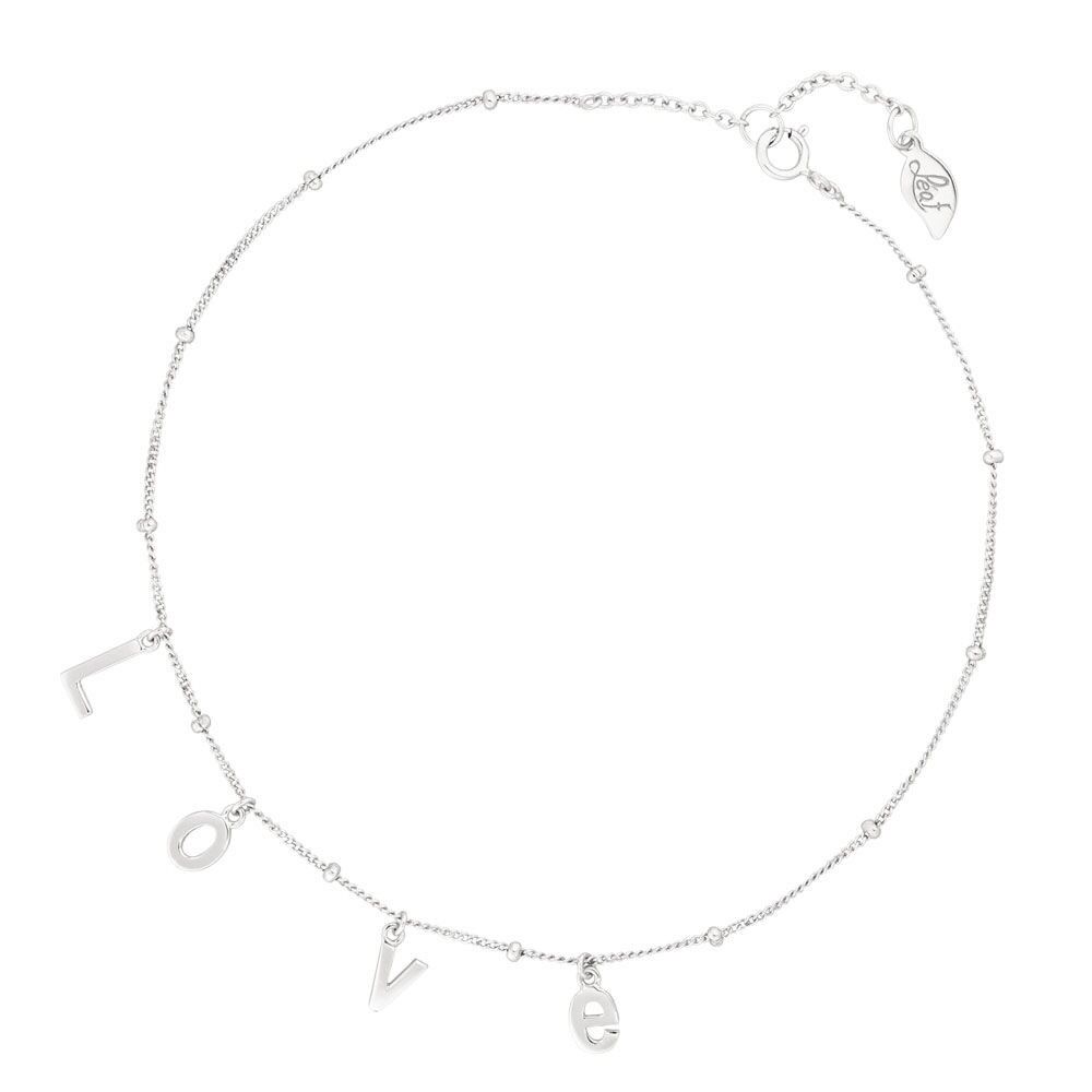 Cavigliera L O V E, argento sterling 925